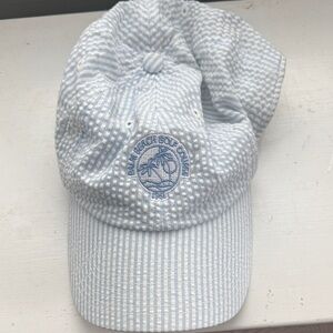 Seersucker Striped Palm Beach Golf Course Cap